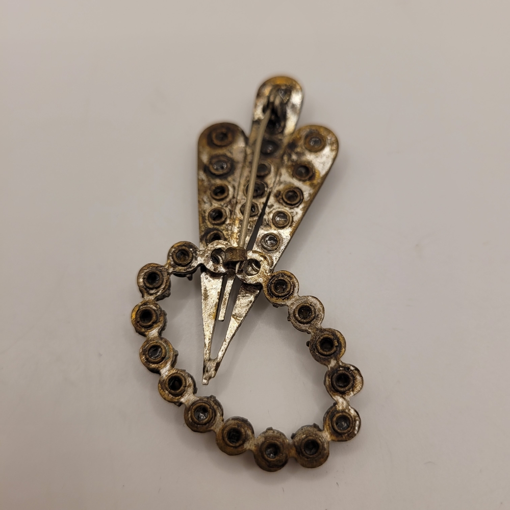 Antique Georgian Rhinestone Brooch Pin - Picture 2 of 4